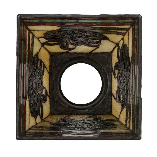 Meyda Lighting Pinecone 7" Mission Multi-Colored Shade Glass
