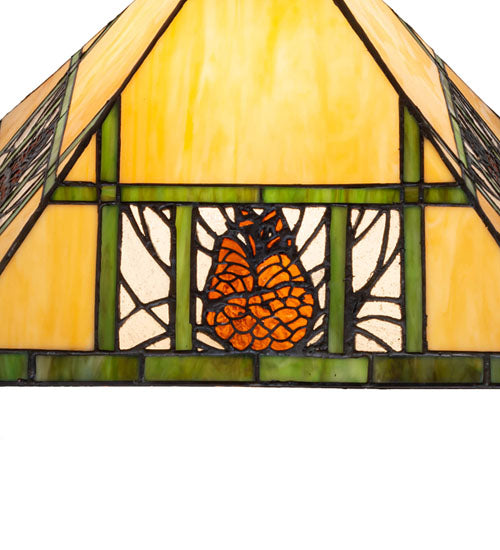 Meyda Lighting Pinecone Ridge 20" Multi-Colored Shade Glass