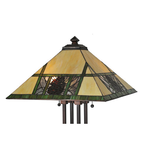 Meyda Lighting Pinecone Ridge 25" Multi-Colored Shade Glass
