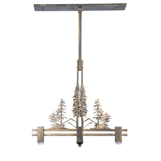 Meyda Lighting Pinecone Tall Pines 40" 2-Light Antique Copper Island Pendant Light