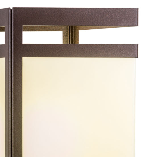 Meyda Lighting Plainview 12" Cafe Noir Outdoor Post Mount Light With Provostone Idalight Shade