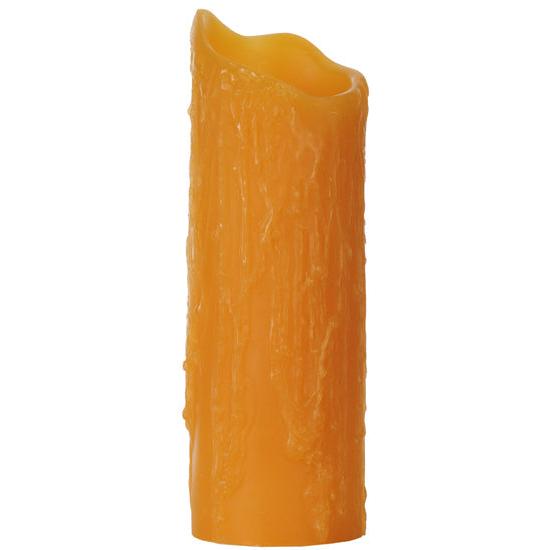 Meyda Lighting Poly Resin 104891 3" Honey Amber Uneven Top Candle Cover Shade