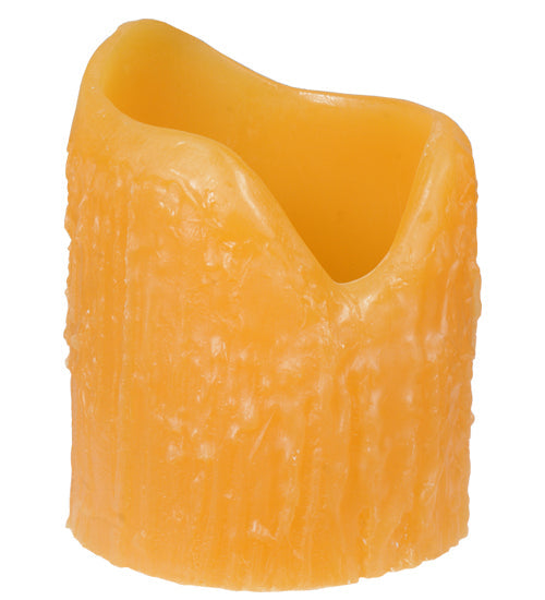 Meyda Lighting Poly Resin 5" Honey Amber Uneven Top Candle Cover Shade