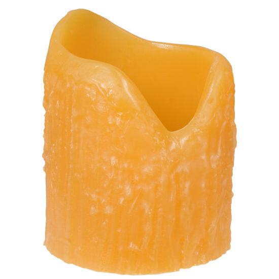 Meyda Lighting Poly Resin 5" Honey Amber Uneven Top Candle Cover Shade