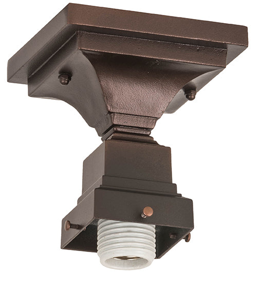 Meyda Lighting Prairie Dragonfly 7" Mahogany Bronze Flush Mount Light With Multi-Colored Shade Glass