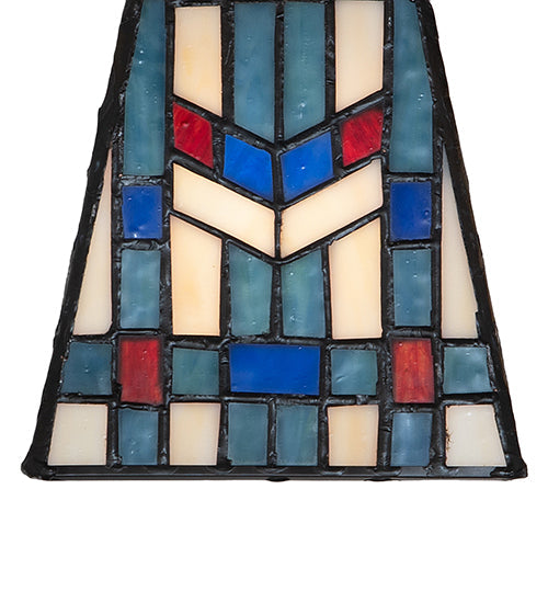Meyda Lighting Prairie Wheat 20" 3-Light Mahogany Bronze Vanity Light With Multi-Colored Stained Shade Glass