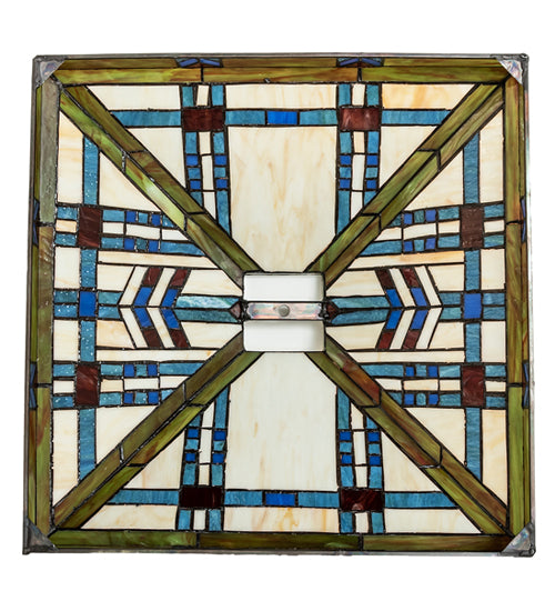 Meyda Lighting Prairie Wheat 22" Multi-Colored Shade Glass