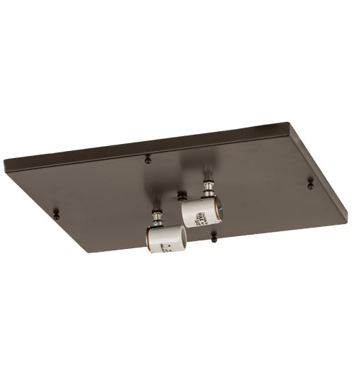 Meyda Lighting Preston 23" 2-Light Timeless Bronze Flush Mount Light With Clear Seeded Shade Glass
