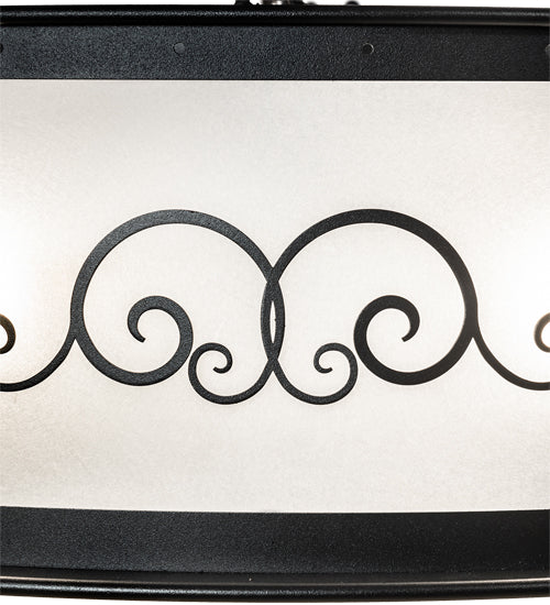 Meyda Lighting Putrelo 45" 16-Light Old Wrought Iron Chandelier With Contrail Mist Idalight Shade and Fan