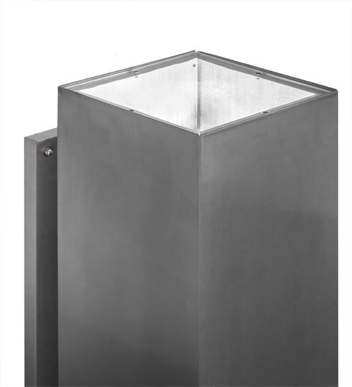 Meyda Lighting Quadrato 10" 2-Light Brushed Aluminum Tower Wall Sconce