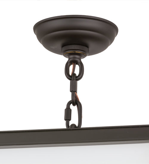 Meyda Lighting Quadrato 21" Oil Rubbed Bronze Kitzi Pendant Light With White Statuario Idalight Shade Glass