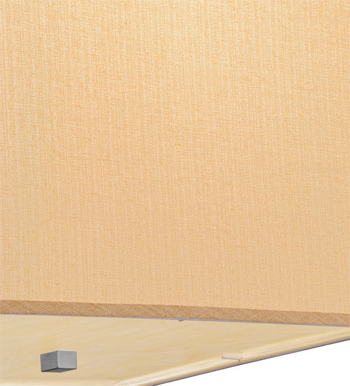 Meyda Lighting Quadrato 26" 2-Light Nickel Bombay Flush Mount Light With Honey Textrene Shade