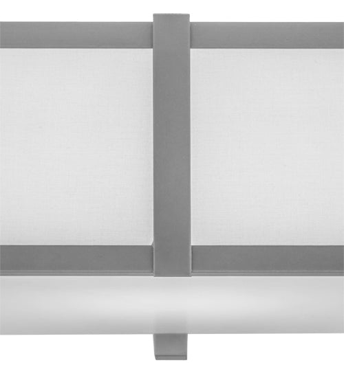 Meyda Lighting Quadrato 48" 4-Light Nickel Island Flush Mount Light With White Statuario Idalight Shade