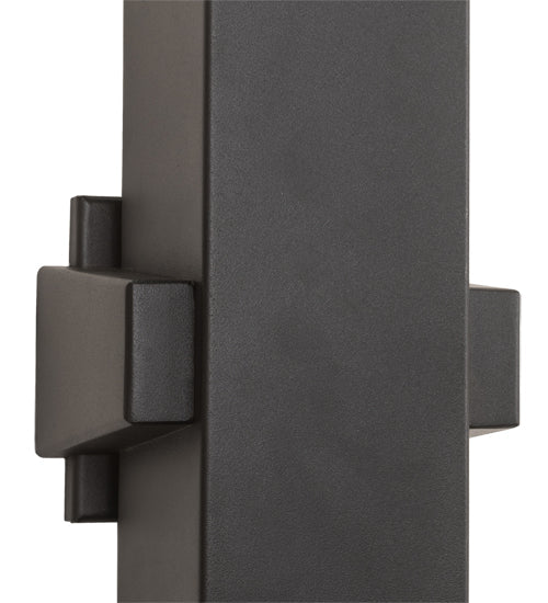 Meyda Lighting Quadrato 6" 2-Light Textured Black Torre Wall Sconce
