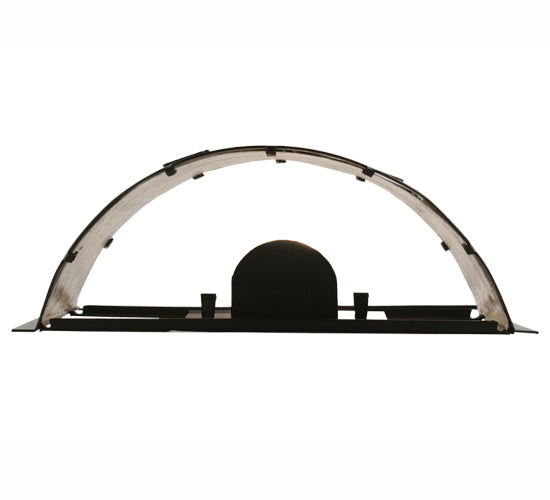 Meyda Lighting Raccoon on the Loose 12" Textured Black Left Wall Sconce With Silver Mica Shade Glass