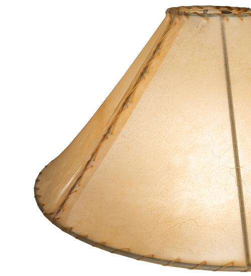 Meyda Lighting Rawhide 24" Brown Natural Rawhide Shade