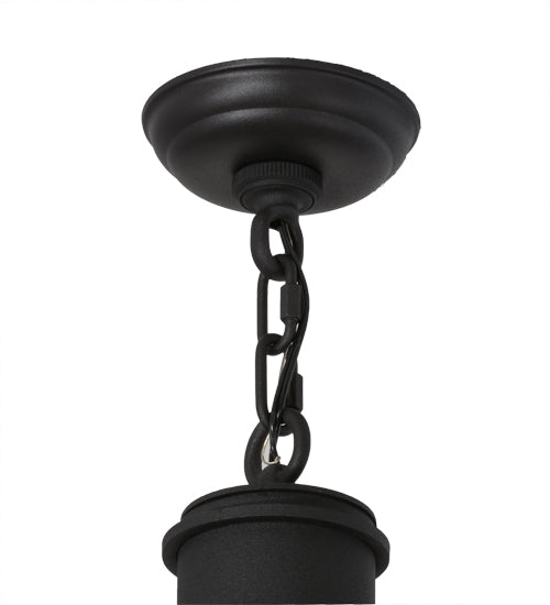 Meyda Lighting Rennes 45" 12-Light Charred Iron Pendant Light With Clear Shade Glass