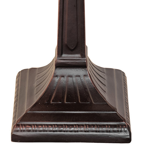Meyda Lighting Revival 10" Mahogany Bronze Deco Mission Table Lamp Base