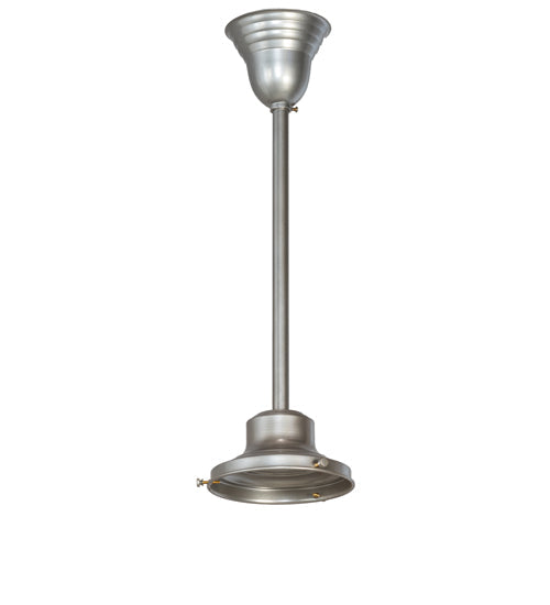 Meyda Lighting Revival 16" Nickel Schoohouse Pendant Light With White Opal Shade Glass