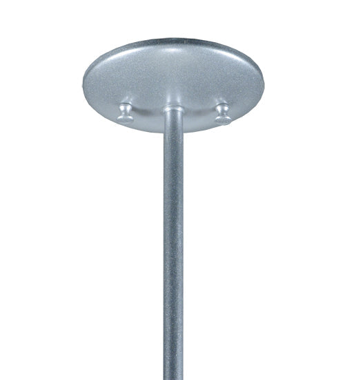 Meyda Lighting Revival 16" Sparkle Silver Schoolhouse Pendant Light With White Opal Traditional Globe Shade Glass