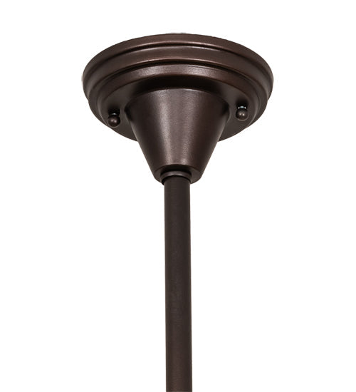 Meyda Lighting Revival 32" 9-Light Mahogany Bronze Favrile Chandelier With Gold Iridescent Shade Glass
