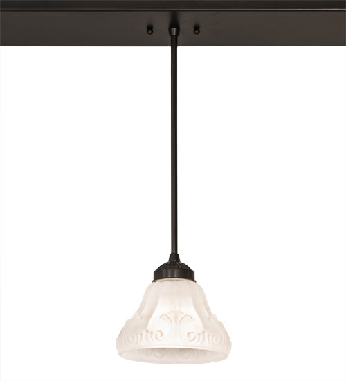 Meyda Lighting Revival 36" 3-Light Timeless Bronze Nautica Island Pendant Light With Antique White Frosted Shade Glass