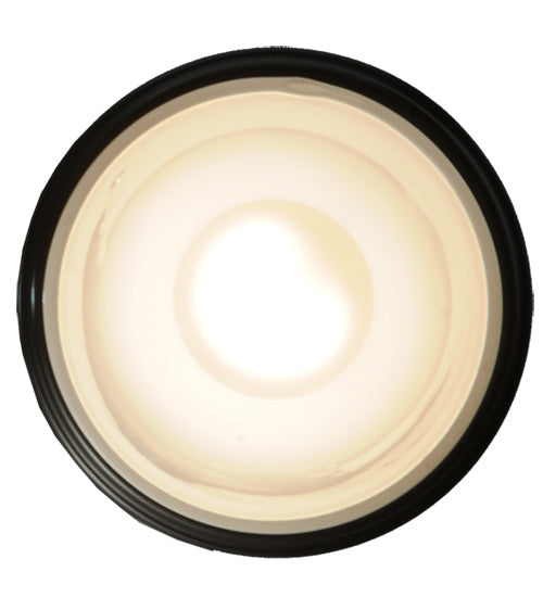 Meyda Lighting Revival 5" Craftsman Brown Chelsea Paddle Socket Flush Mount Light With White Opal Shade Glass