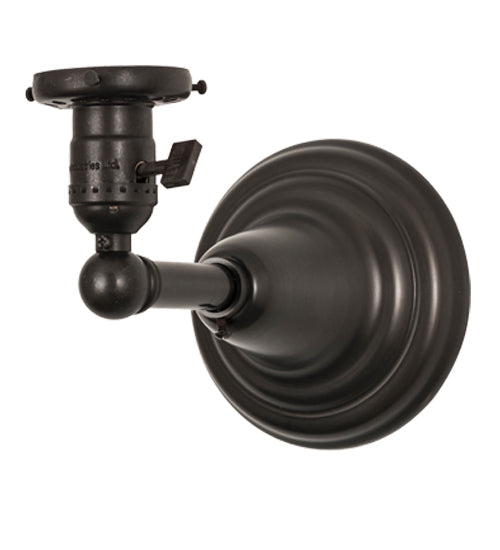 Meyda Lighting Revival 5" Craftsman Brown Goblet Wall Sconce With Opal White Shade Glass