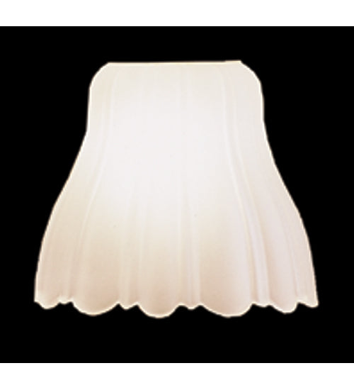 Meyda Lighting Revival 5" Ruffle White Shade Glass