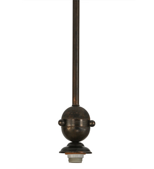 Meyda Lighting Revival 5" Vintage Copper Deco Ball Pendant Light Hardware