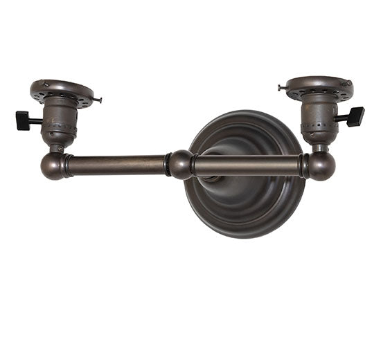 Meyda Lighting Revival Chelsea 15" 2-Light Black On Brass Garland Wall Sconce With White Shade Glass