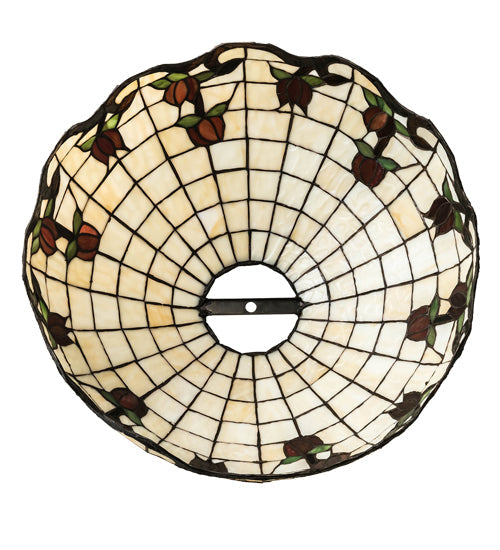 Meyda Lighting Roseborder 20" Multi-Colored Shade Glass