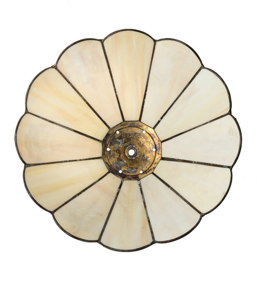 Meyda Lighting Roses 13" Spectrum Beige & Pansy Shade Glass
