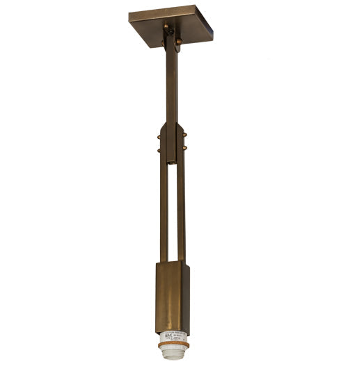Meyda Lighting Roylance 186351 13" Antique Copper Pendant Light With Silver Mica Shade Glass
