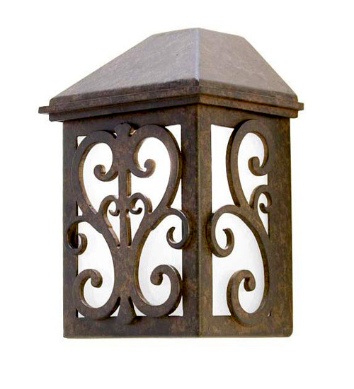 Meyda Lighting Sandro 7" Cajun Spice Wall Sconce With Frosted Seeded Shade Glass