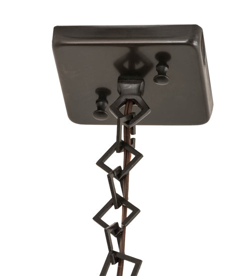 Meyda Lighting Seneca 18" Craftsman Brown Great Pines Pendant Light With Ambra Siena Idalight Shade Glass
