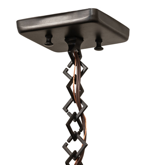 Meyda Lighting Seneca 20" Craftsman Brown On Brass Winter Pine Pendant Light With White Shade Glass