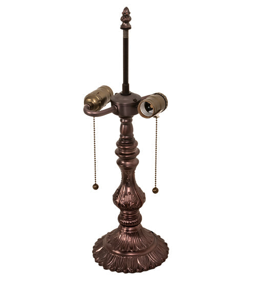 Meyda Lighting Shell 19" 2-Light Mahogany Bronze Table Lamp Base