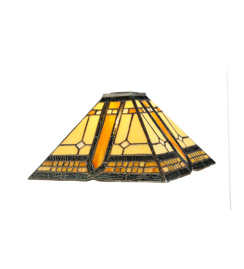 Meyda Lighting Sierra Prairie Mission 14" Multi-Colored Shade Glass