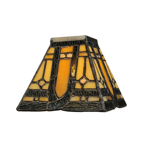 Meyda Lighting Sierra Prairie Mission 7" Amber Shade Glass