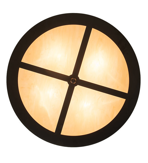 Meyda Lighting Smythe 22" 4-Light Timeless Bronze Pendant Light With Beige Sahara Taupe Idalight Shade