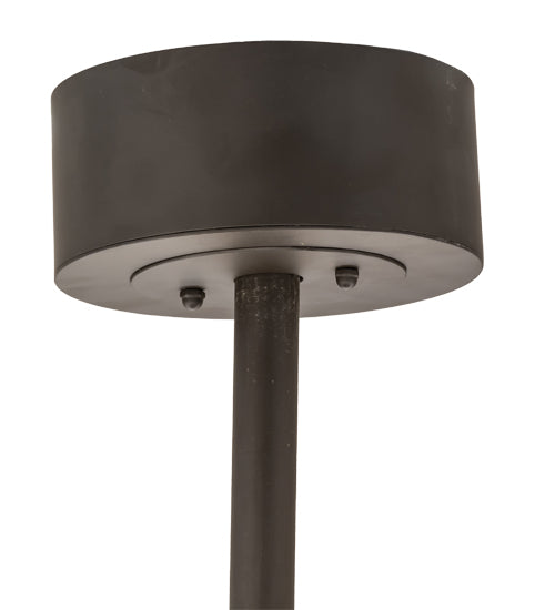 Meyda Lighting Smythe Craftsman 37" LED Oil Rubbed Bronze Chandelier With Amber Mica Shade Glass and Fan