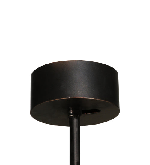 Meyda Lighting Smythe Craftsman 45" 16-Light Mahogany Bronze Maplewood Chandelier With Beige Textrene Shade and Fan
