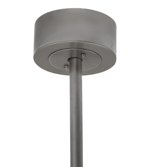 Meyda Lighting Smythe Craftsman 45" 8-Light LED Nickel Chandelier With Beige Sahara Taupe Idalight Shade Glass