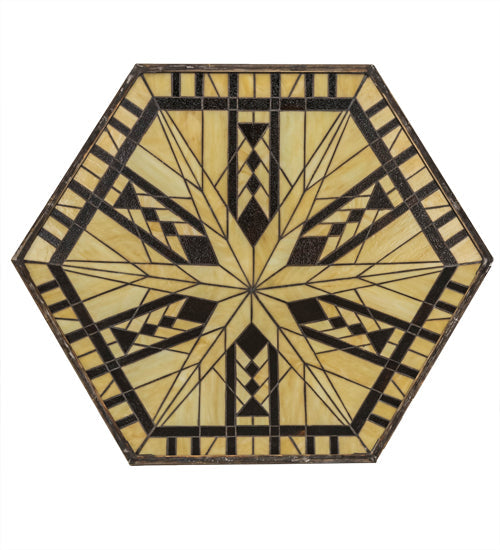 Meyda Lighting Sonoma 41" Beige & Brown Shade Glass