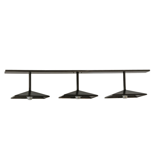 Meyda Lighting Stillwater 48" 3-Light Timeless Bronze Mountain Pine Island Pendant Light With Beige Art Shade Glass