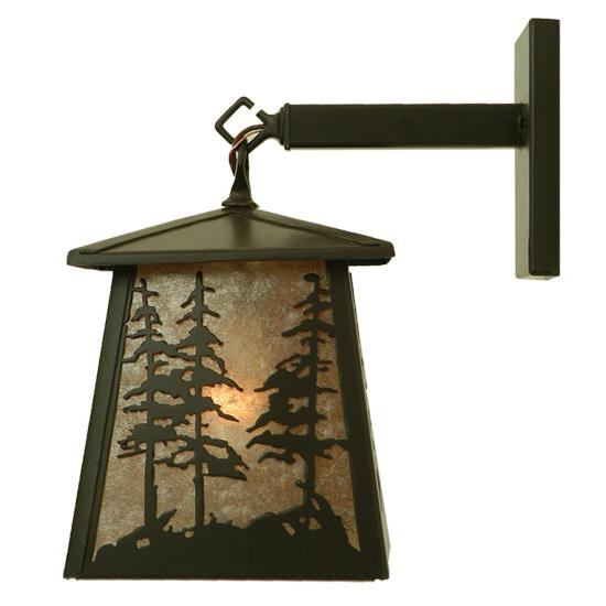 Meyda Lighting Stillwater 7" Timeless Bronze Tall Pines Hanging Wall Sconce
