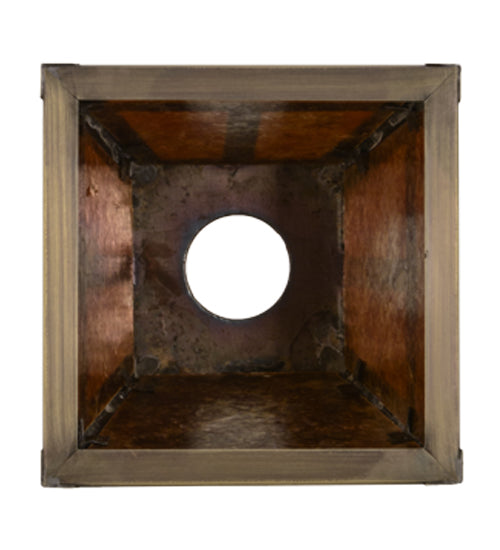 Meyda Lighting Stillwater 9" T Mission Antique Brass Frame With Amber Mica Shade Glass