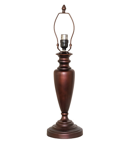 Meyda Lighting Sutter 23" Mahogany Bronze Table Lamp With Amber Mica Shade Glass