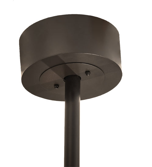 Meyda Lighting "T Mission" 45" 8-Light Timeless Bronze Chandelier With Silver Mica Shade Glass and Fan